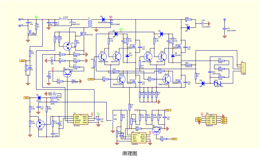 HID燈控制單片機(jī)方案原理圖